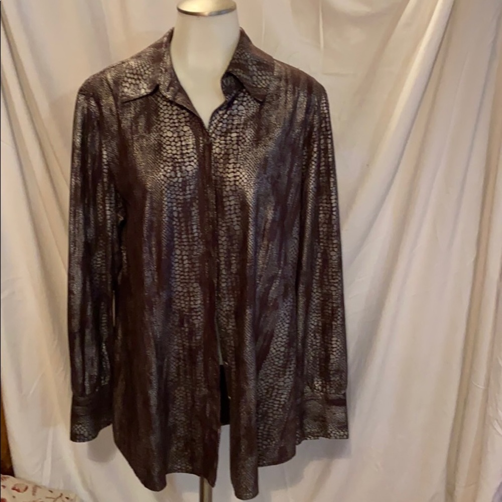 Button down long blouse